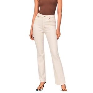 Abercrombie Off-White Ultra High-Rise Vintage Flare Jeans Size 27